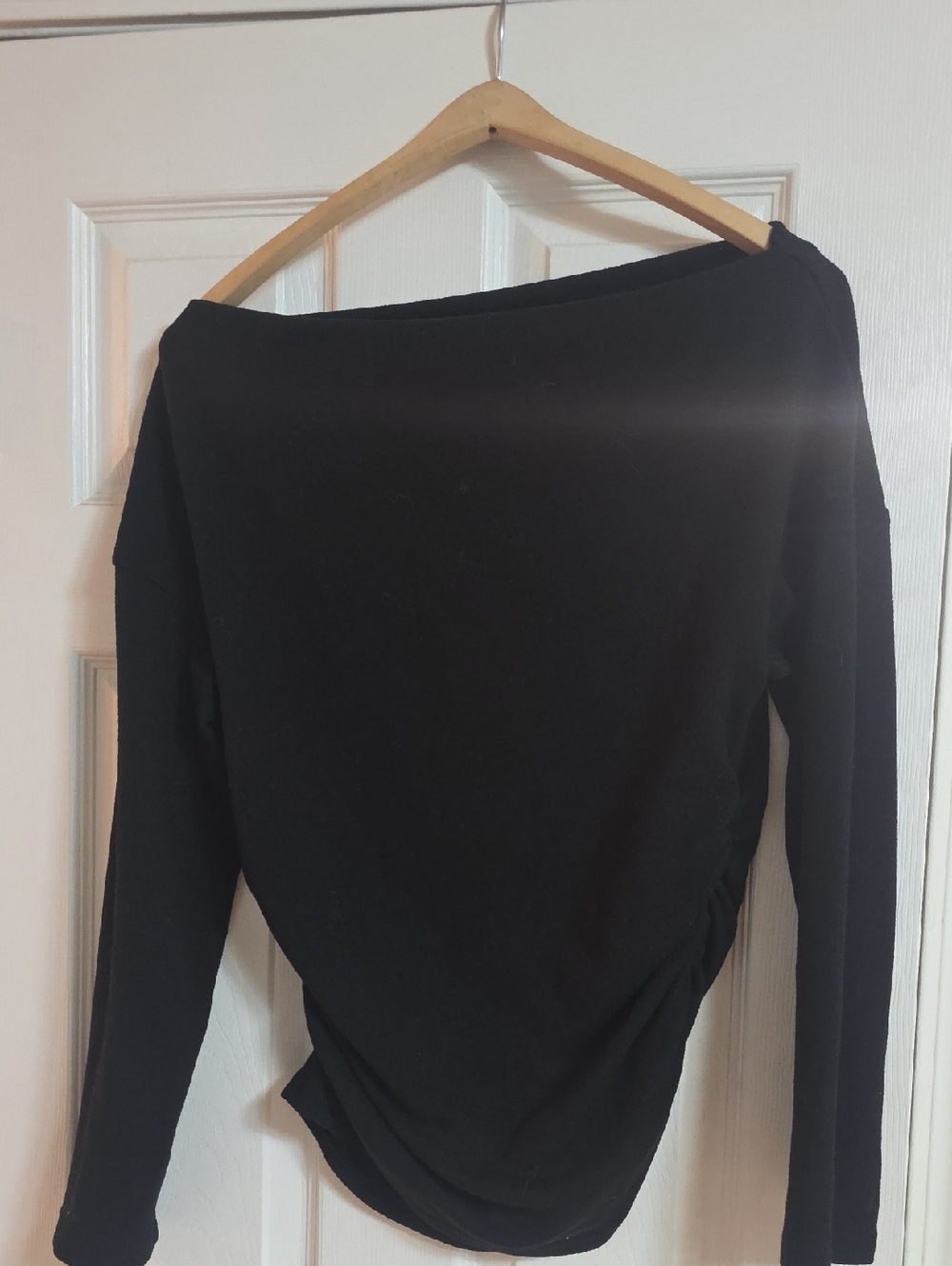 SHEIN Black Crewneck Long Sleeve Top
